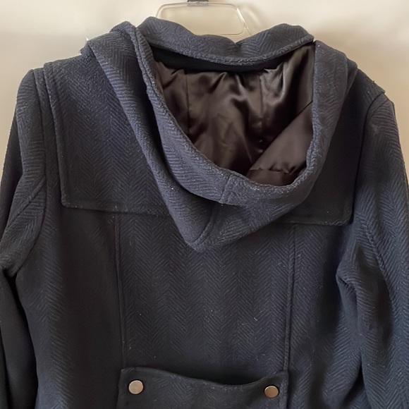 Celebrity Pink large Coat color blue closure zipper and buttons with hoodie - Picture 9 of 13